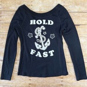 Too Fast Large (Petite) Womens Sweater Black